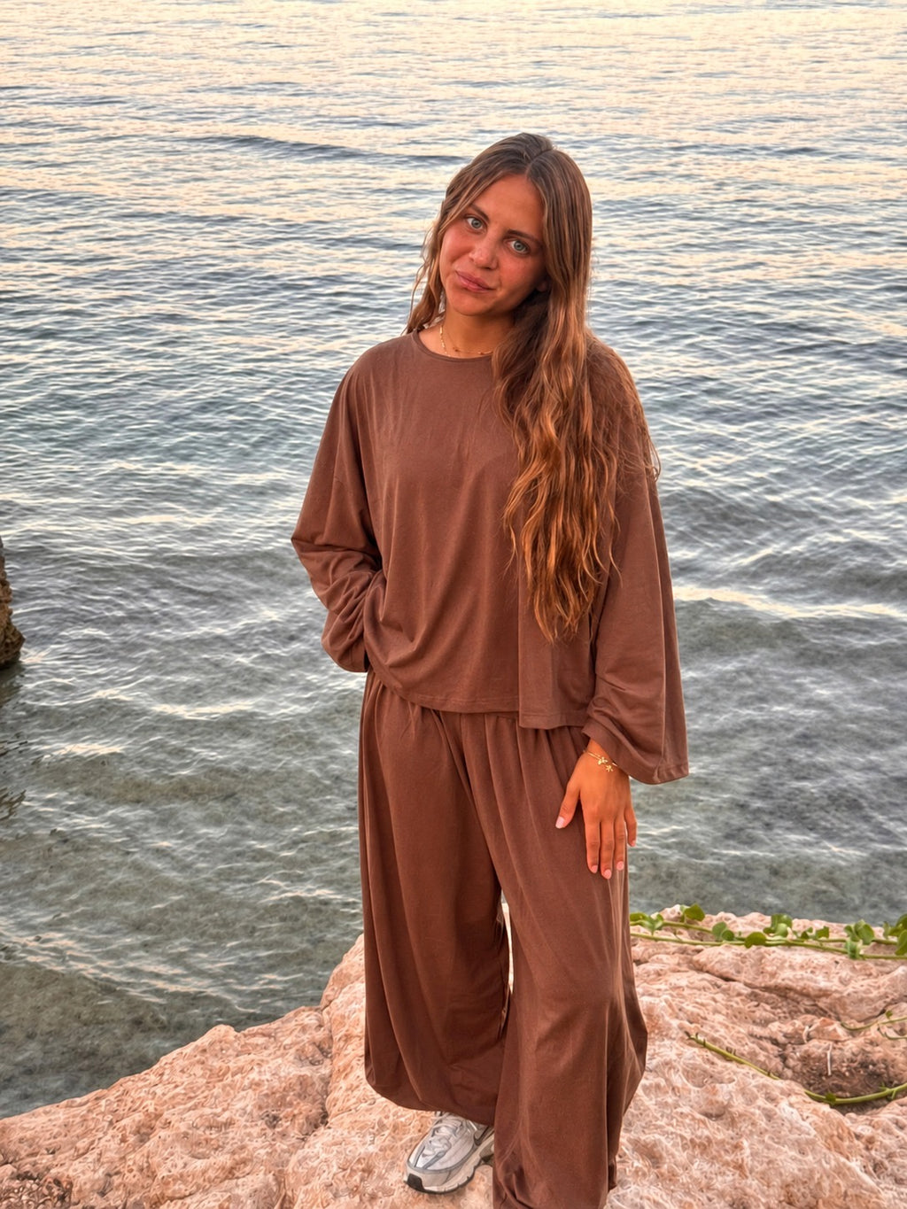The Brown Tally Cotton Set (Long Sleeve)