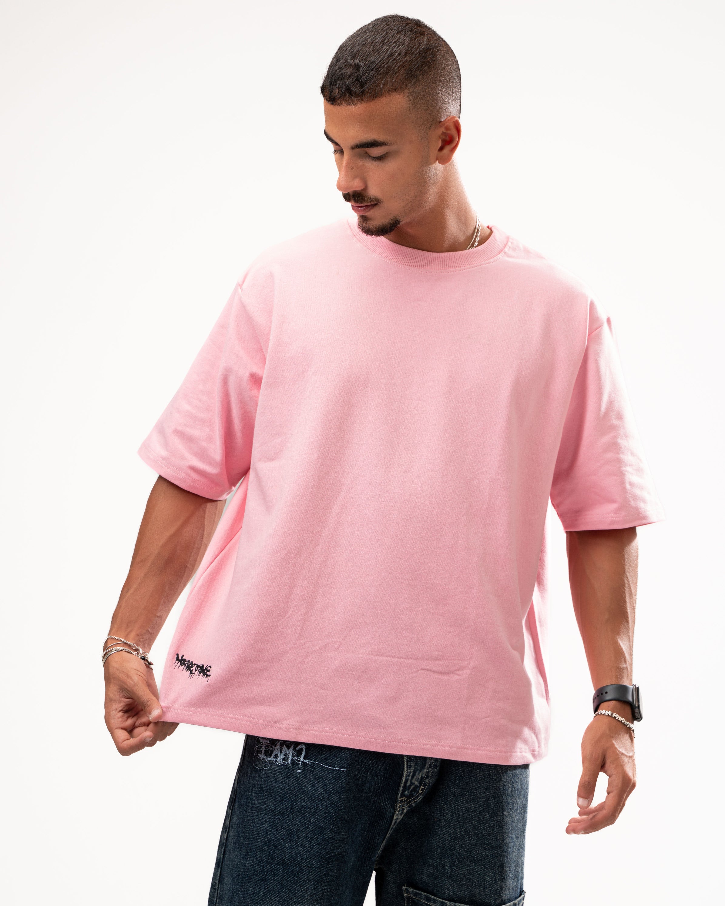 BABY PINK DRIPPY BASIC TEE