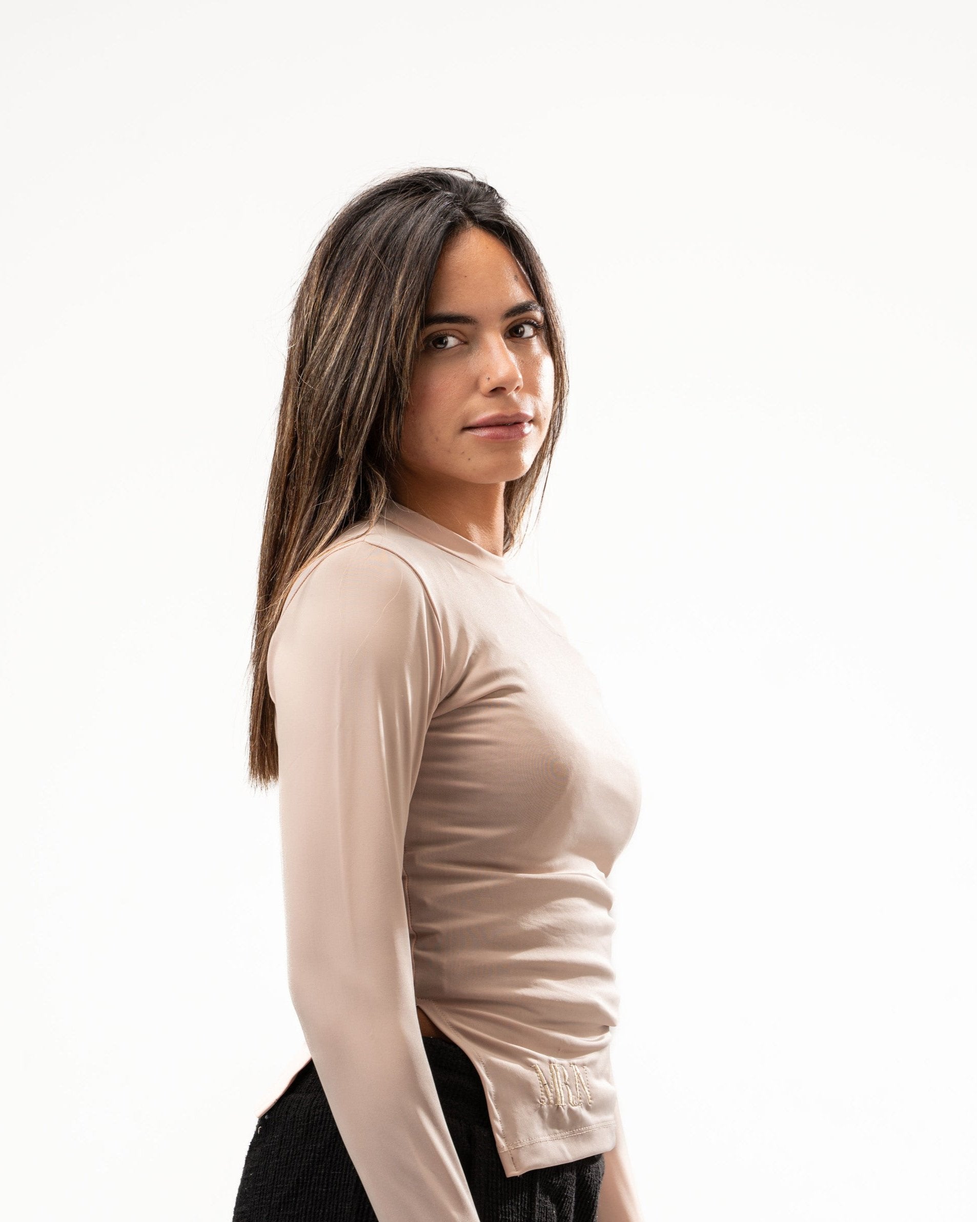 LONG SLEEVE BEIGE TOP