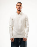 Off white Knit Quarter Zip