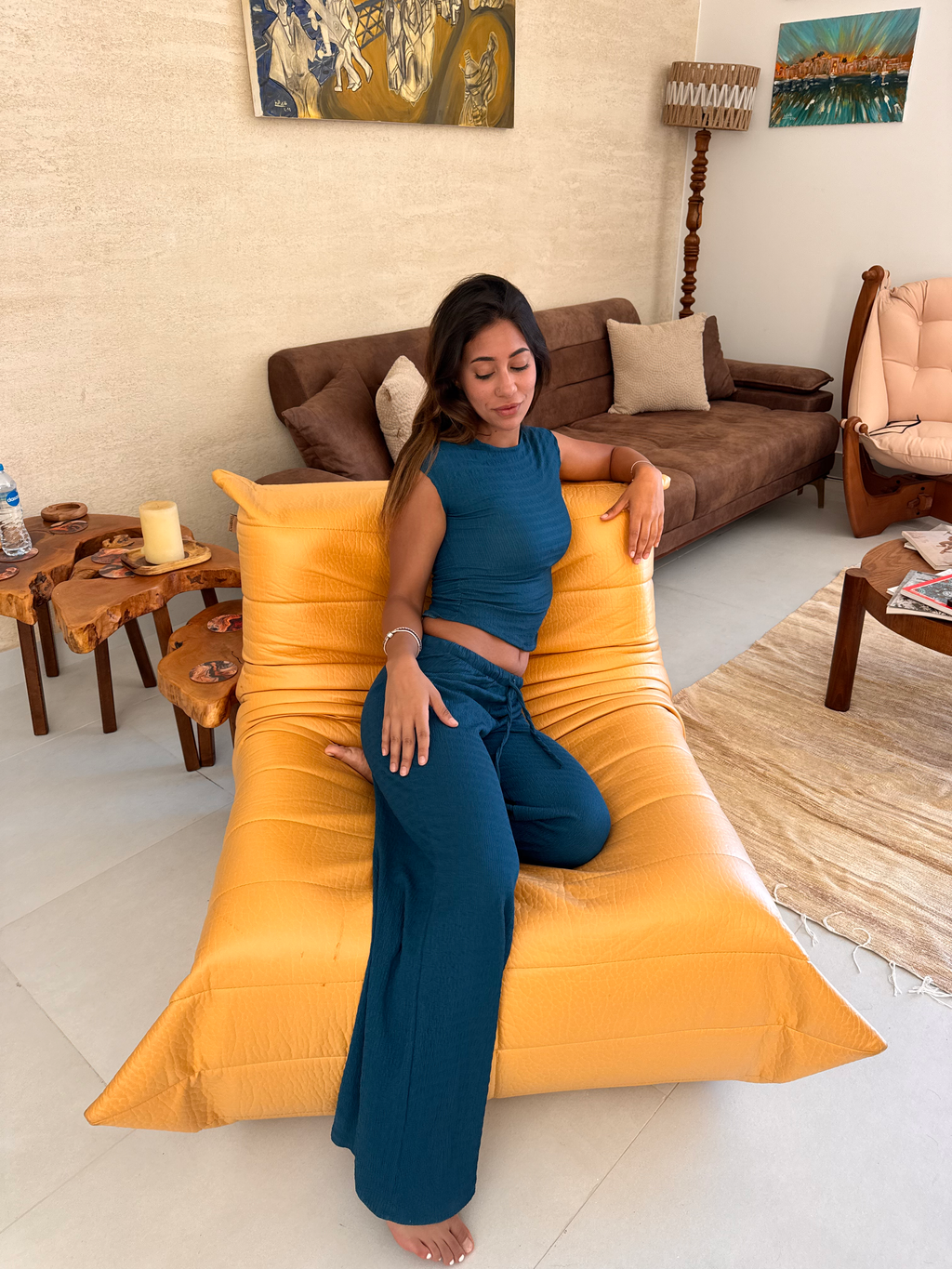 Teal Capsleeve Top