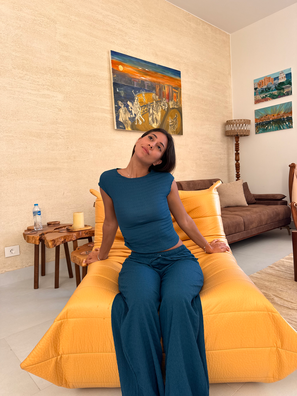 Teal Capsleeve Top