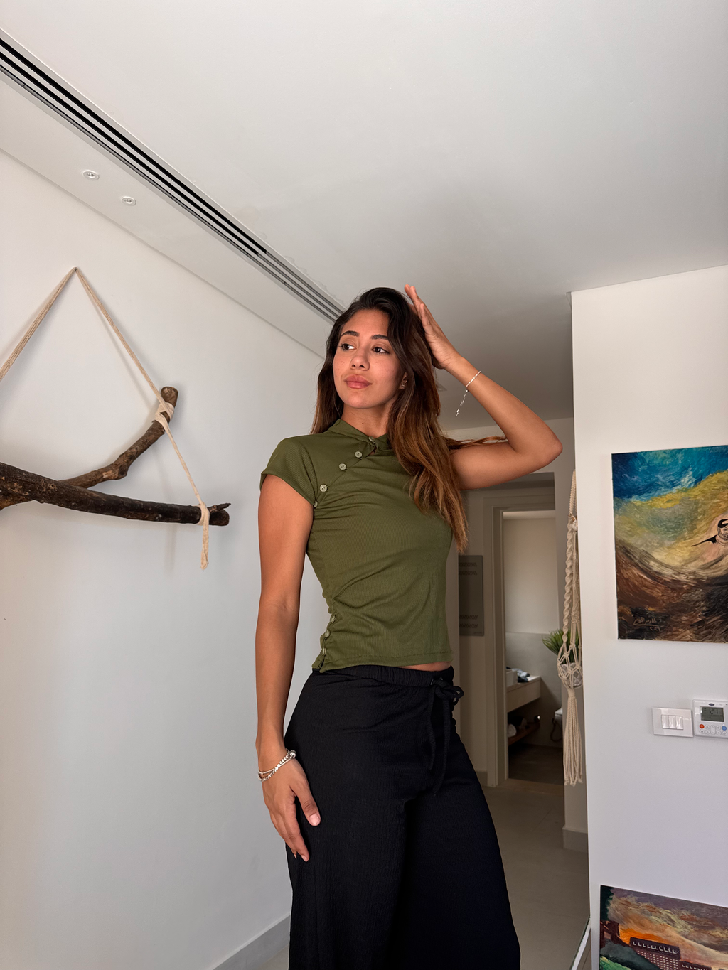 Olive Japanese Top