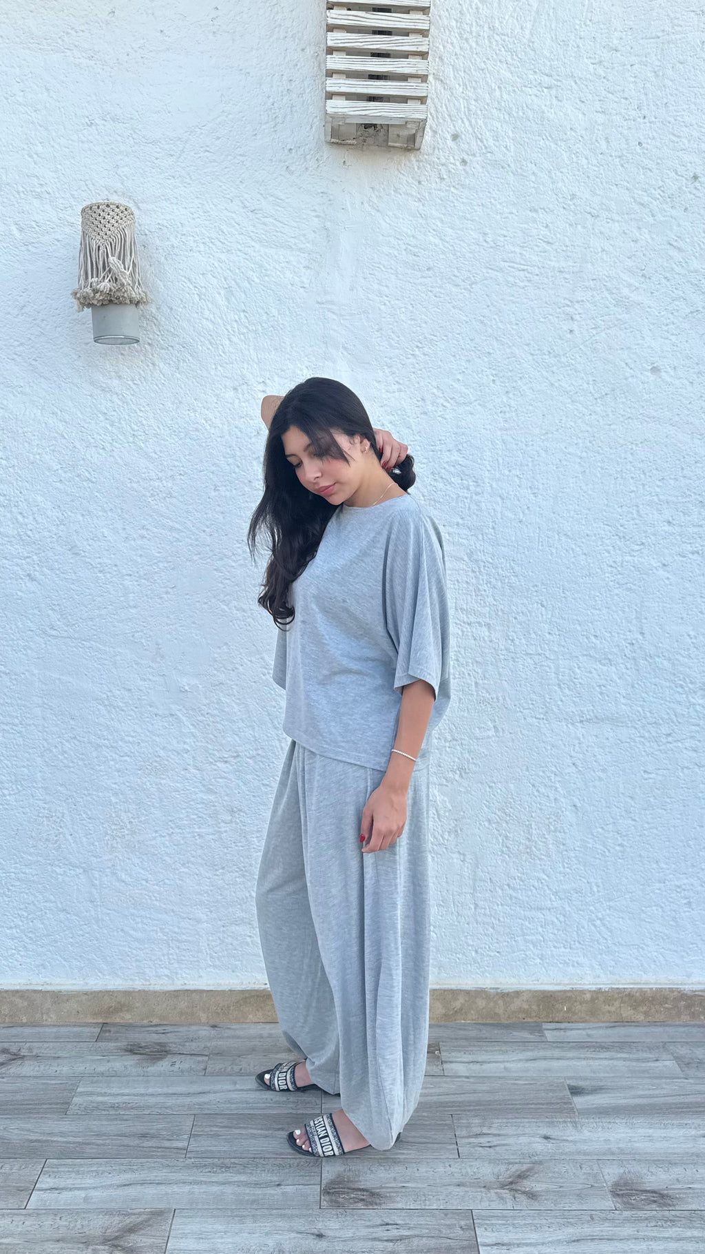 The Grey Tally Cotton Set