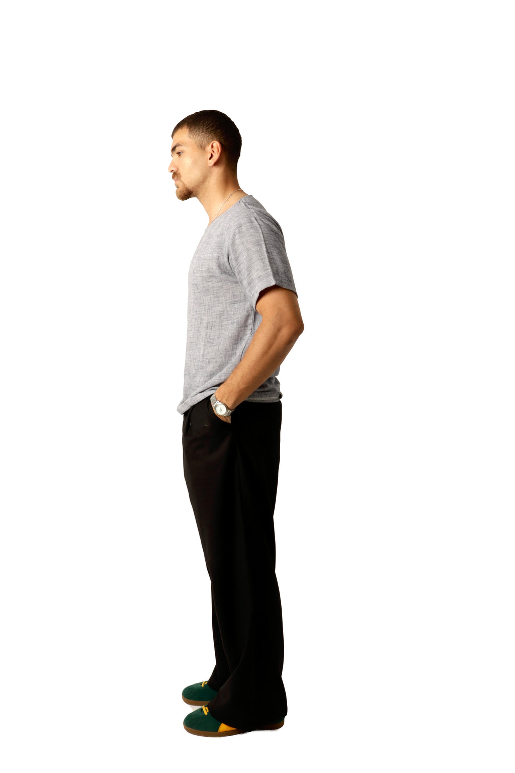 Dusty blue Linen Tshirt