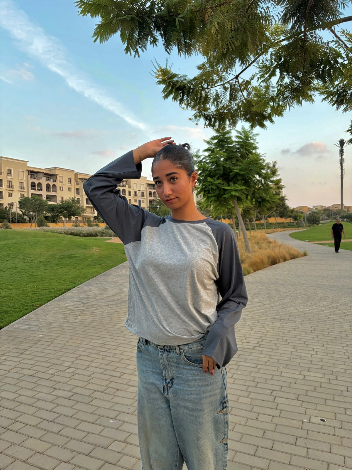 The Charcoal Grey × Light Grey Contrast Tee