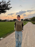 The Olive Double Stripe Tee